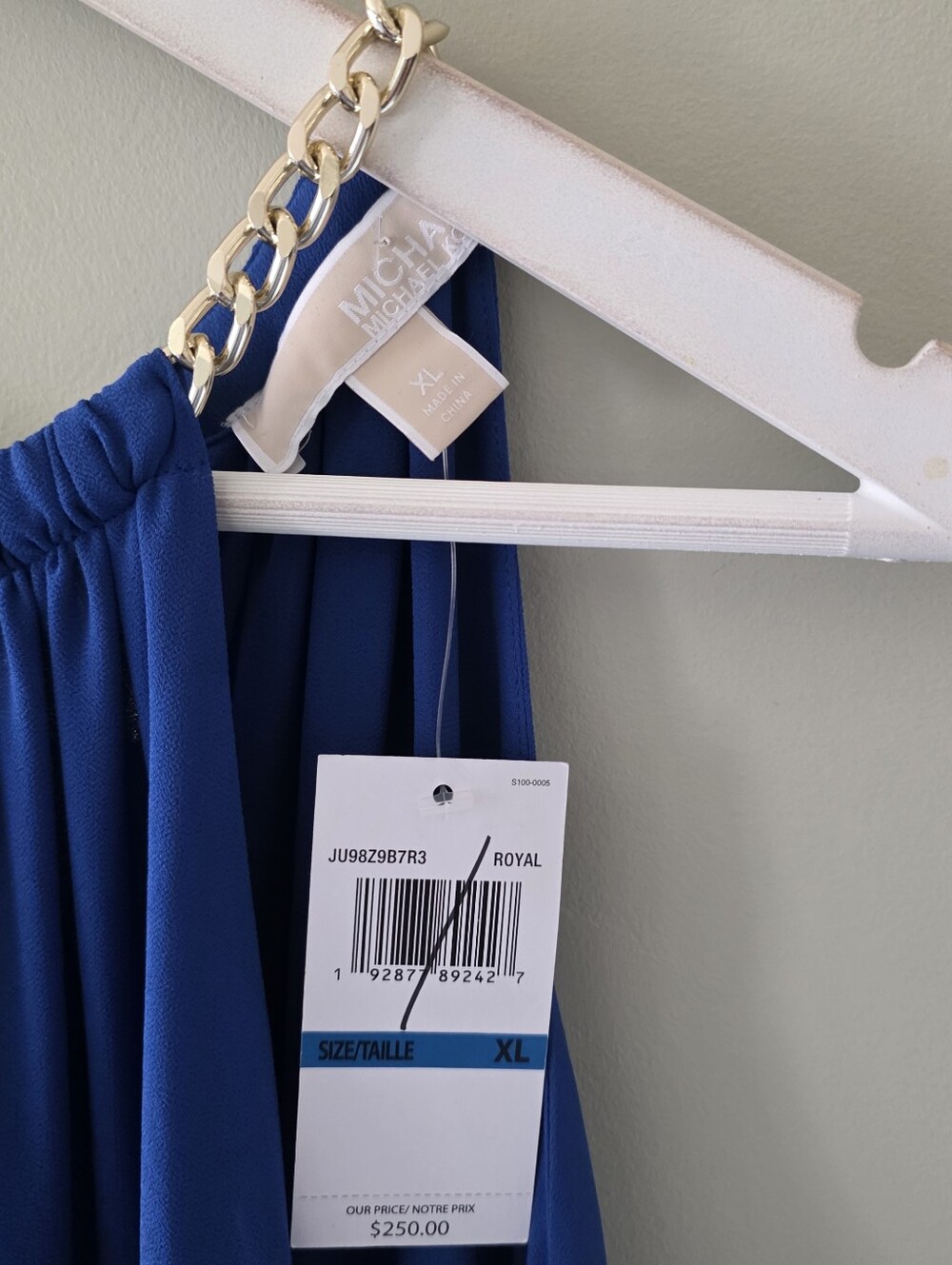 NWT MICHAEL Michael Kors XL Modern Luxury Royal Blue Party Cocktail Midi Dress - Picture 5 of 16